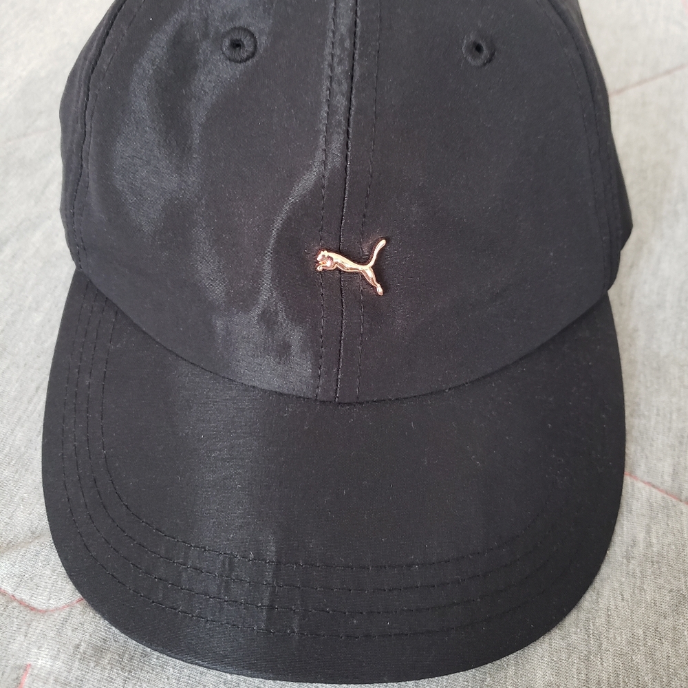 Puma Black Hat with Metallic Logo